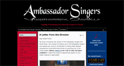 Desktop Screenshot of ambassadorsingers.com